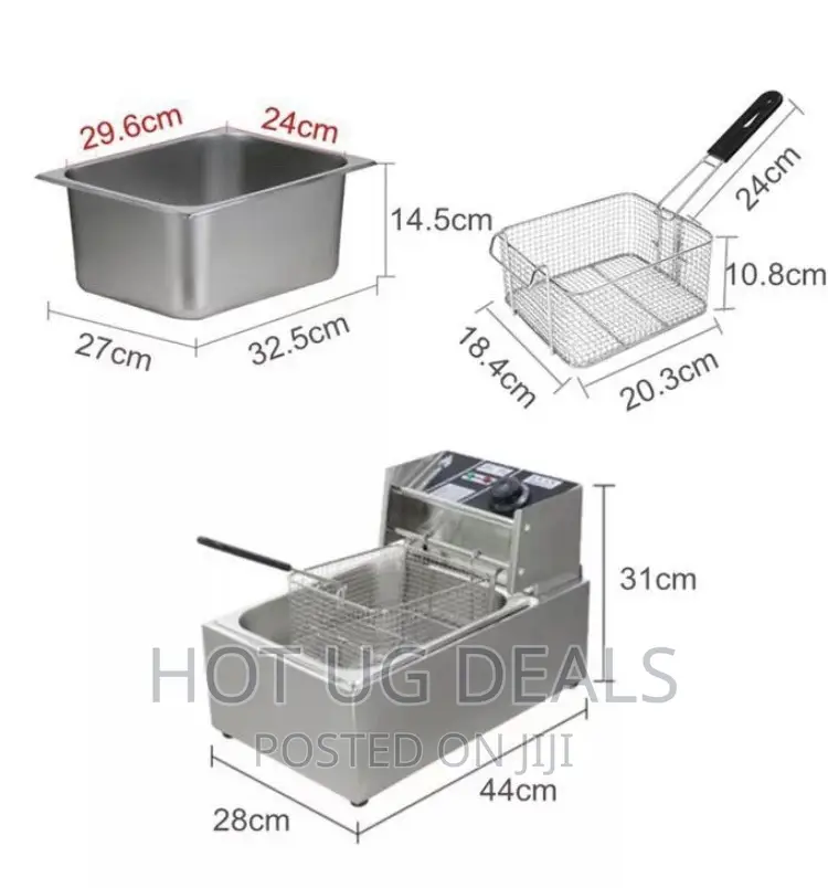 Wngreat 6 Litre Commercial Deep Fryer - Silver