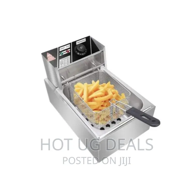 3 Plug Pixel 6 Litres Commercial Deep Fryer - Silver