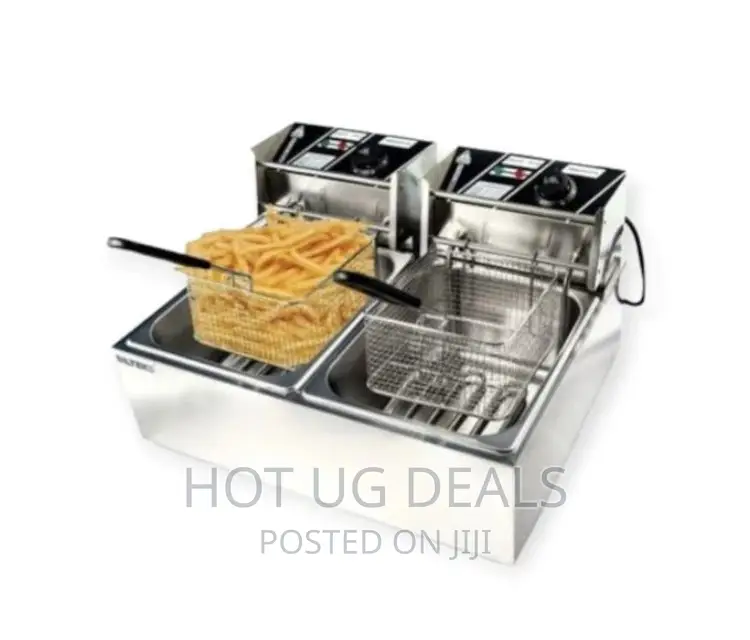 12L Double Commercial Electric Deep Fryer -Silver