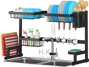 Double Sink Kitchen Utensil/Dish Drainer
