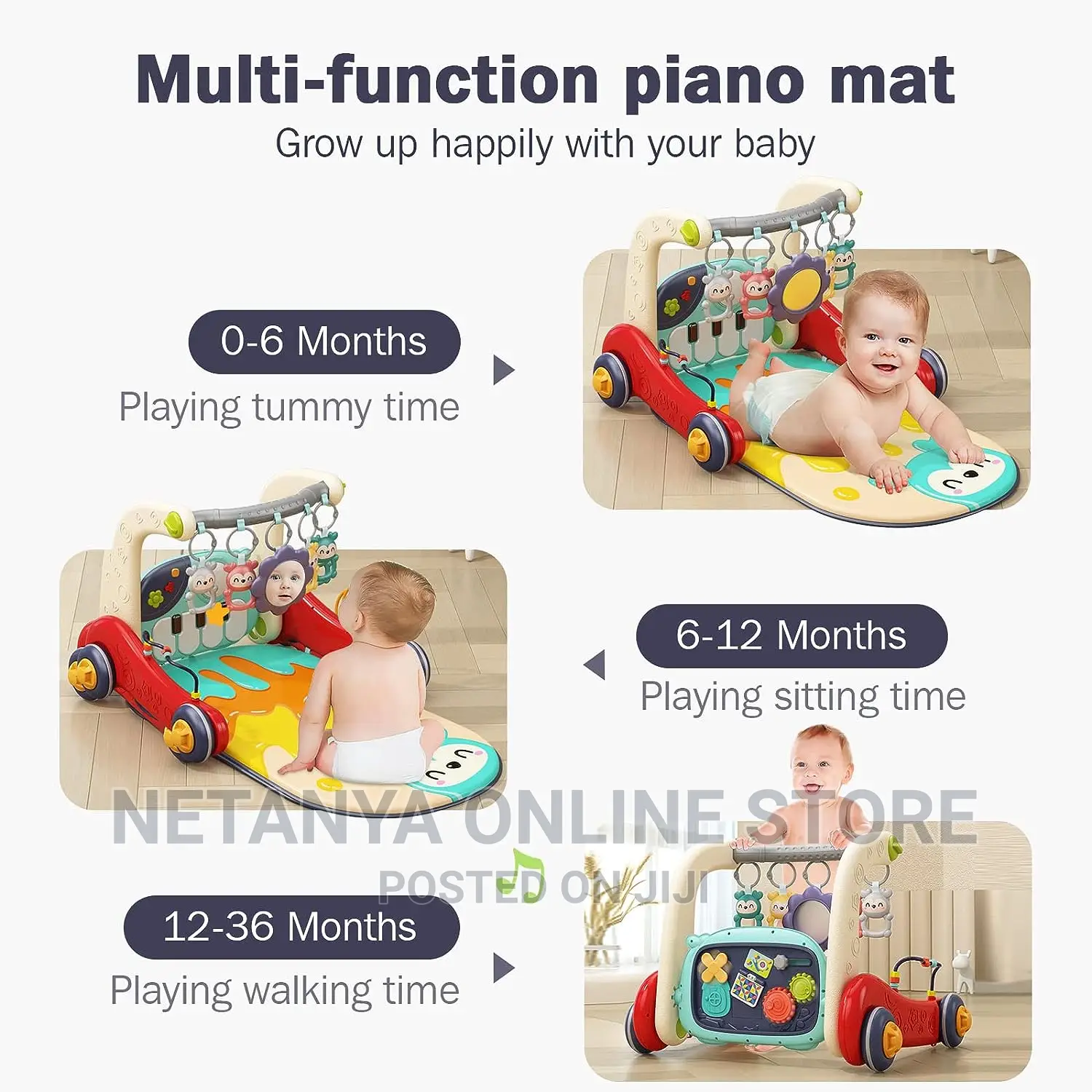 2in1 Baby Piano Gym and Walker