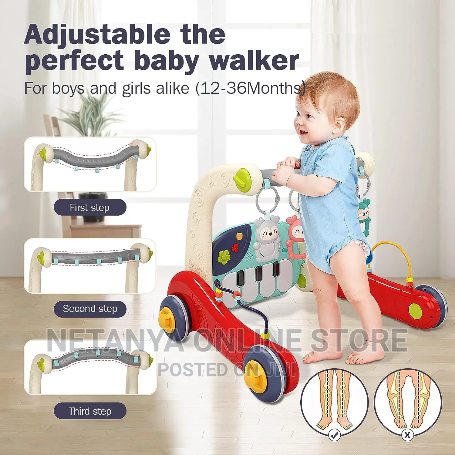 2in1 Baby Piano Gym and Walker