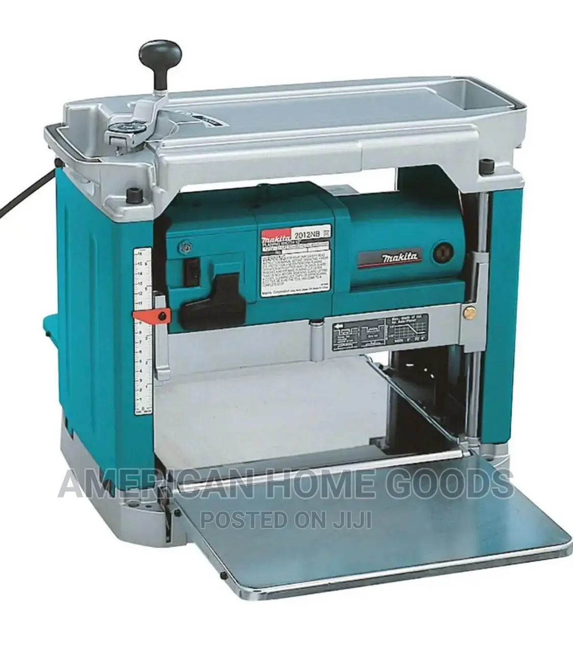 12 Inch Portable Wood Planer 110V, 1PH, 1/2hp.