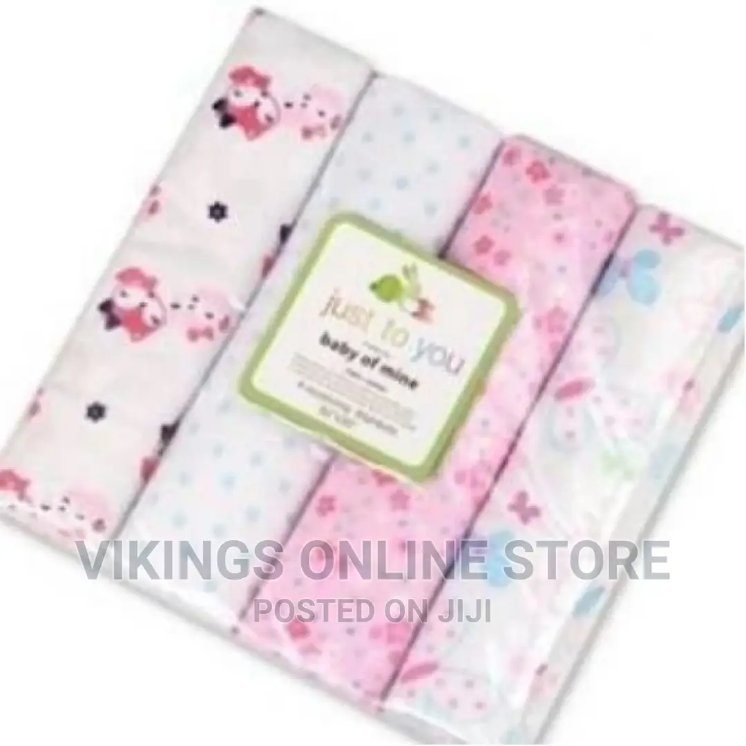 4pcs/Cotton New Born Baby Receiving Bedsheets