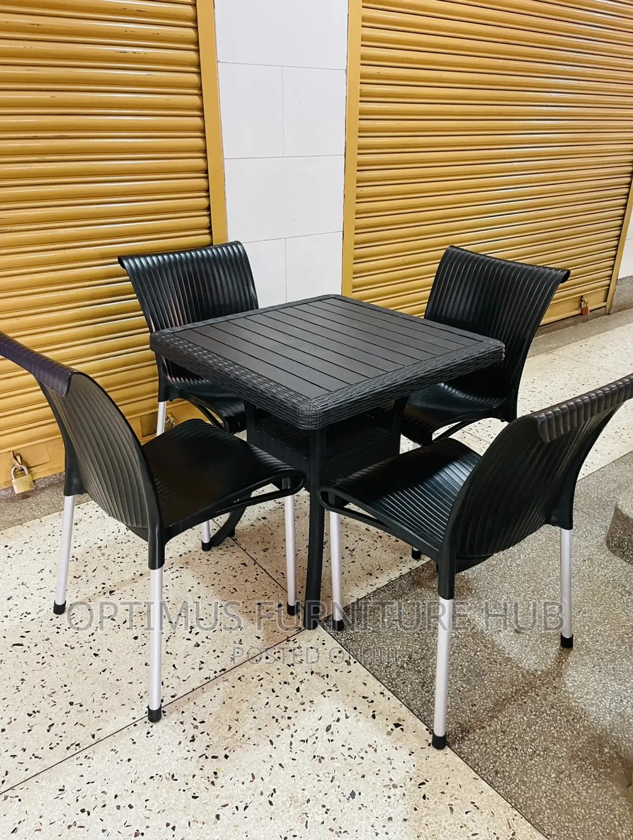 Black Table and Chairs