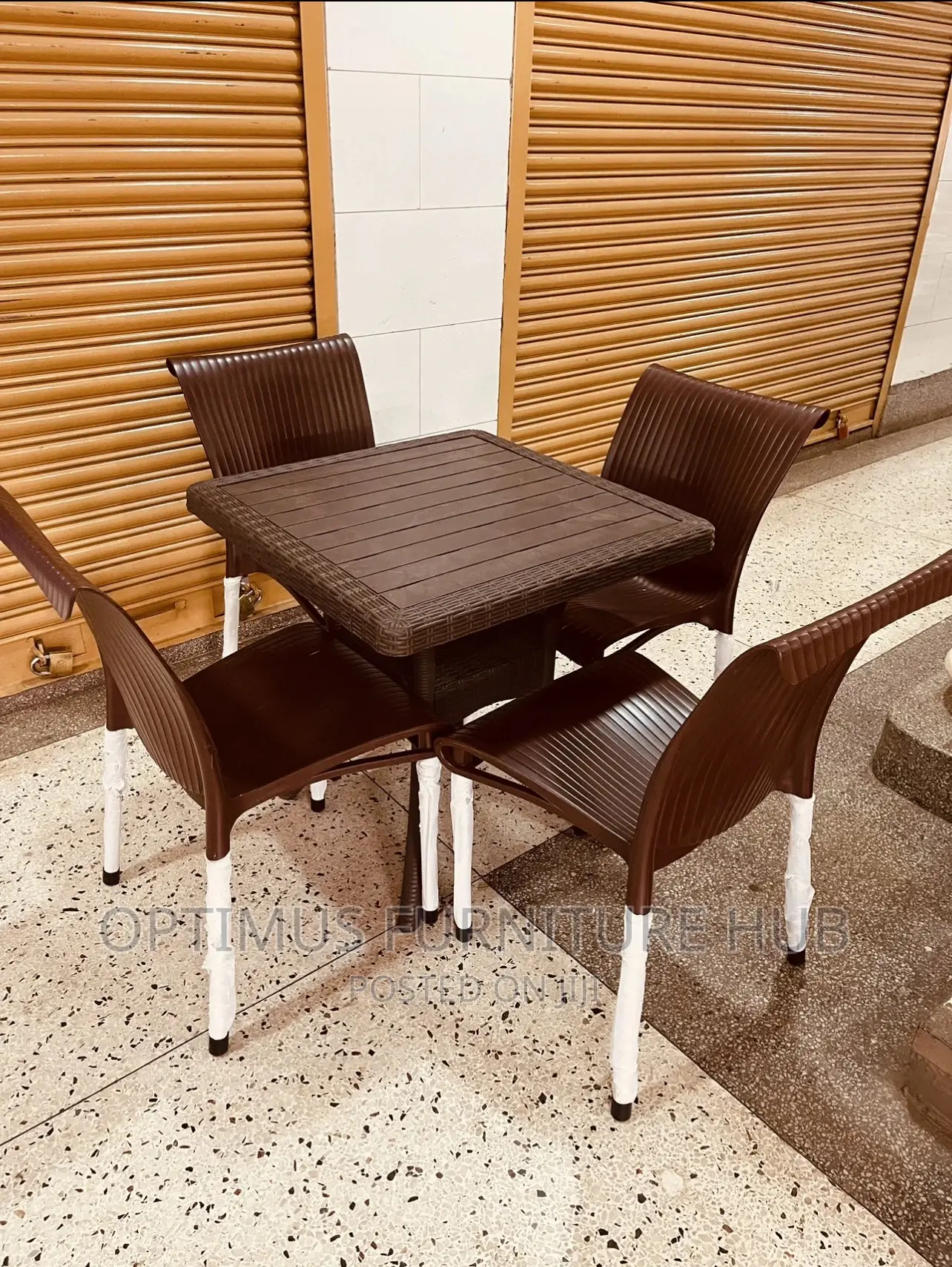 Brown Table and Chairs