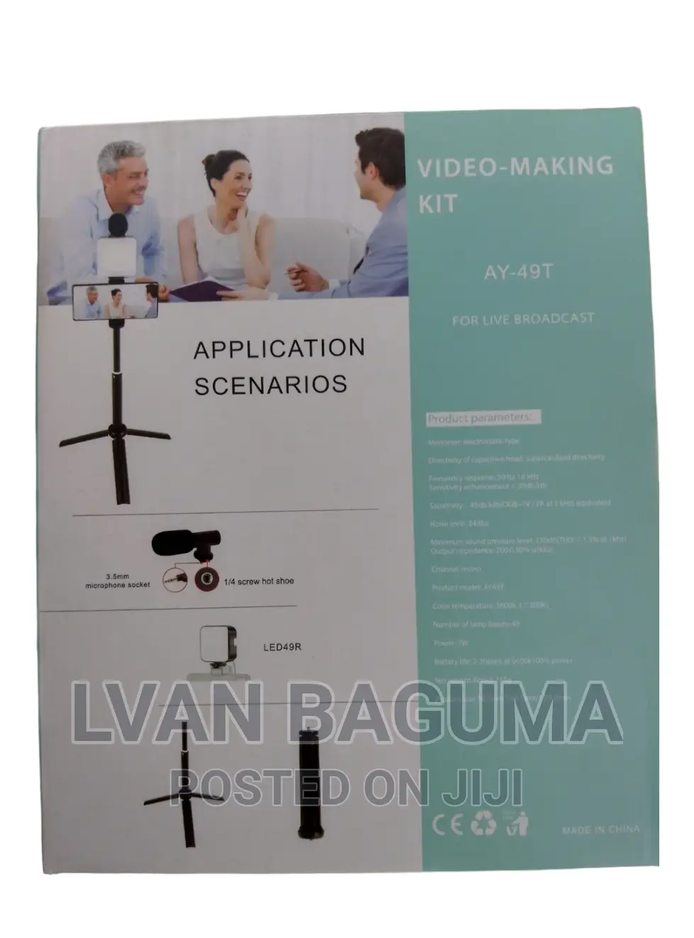 Video Making Kit for Phones (AY-49T) - For Live Broadcasting