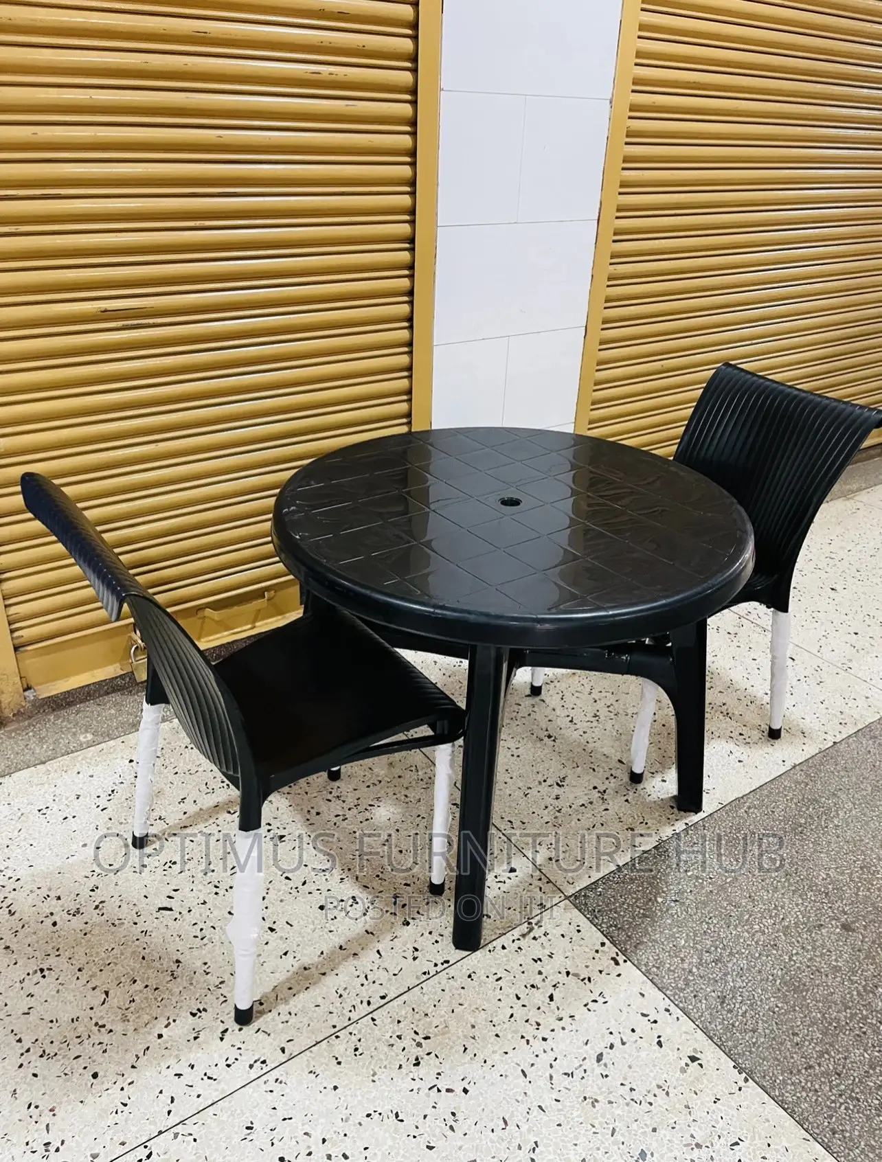 Round Table and Two Chairs