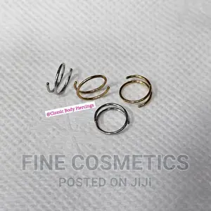 Double Nose Ring For Single Piercing Nose Hoop Twist Hoop.
