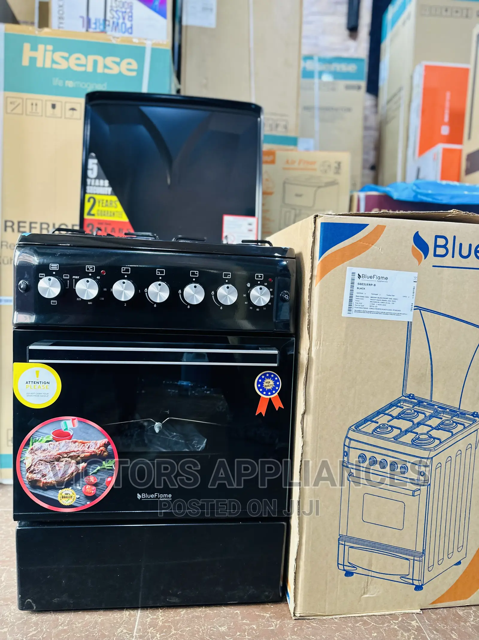 Blueflame Cooker With 3gas 1electric 60x60cm