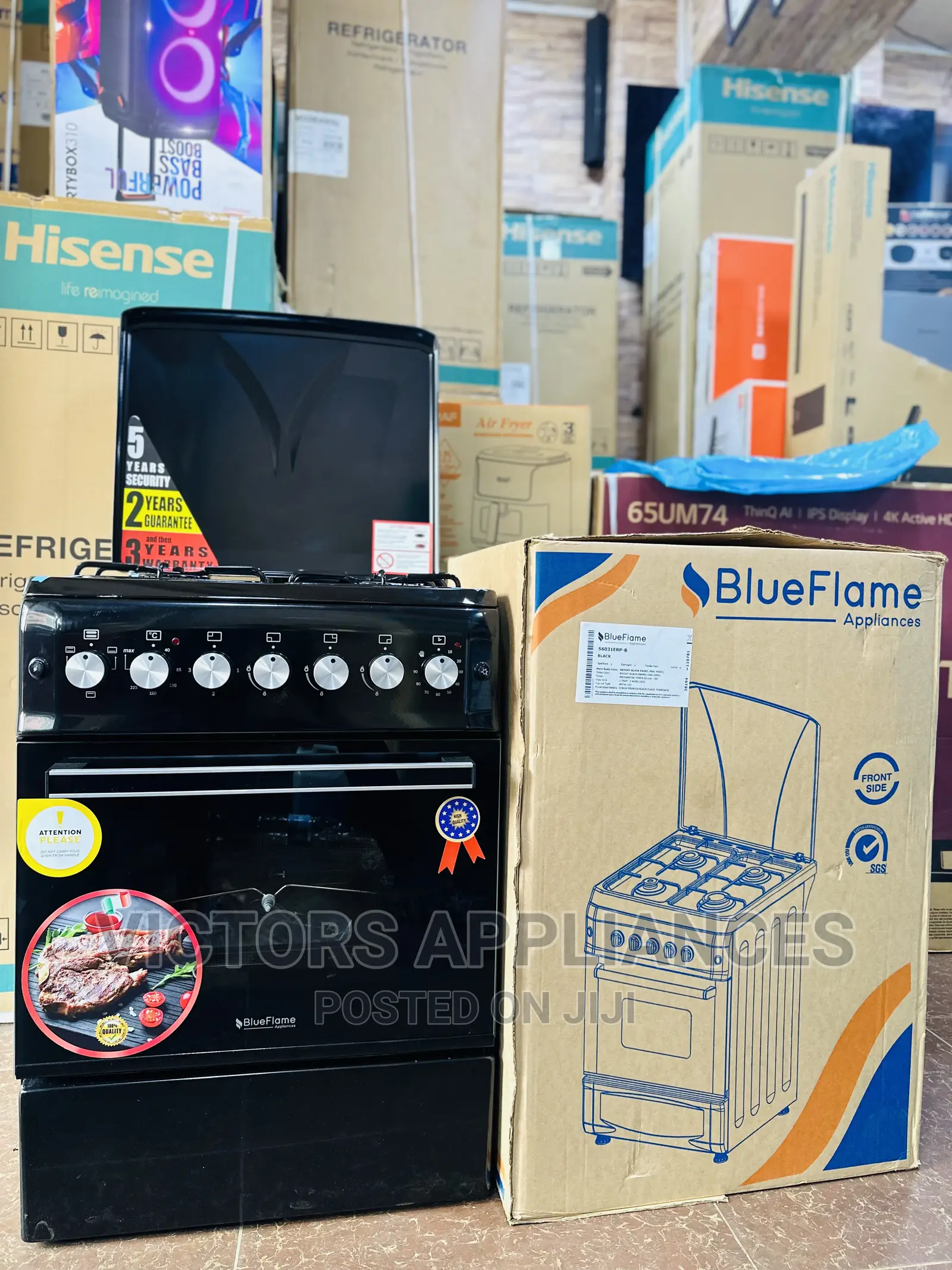 Blueflame Cooker 3gas 1electric 60x60cm