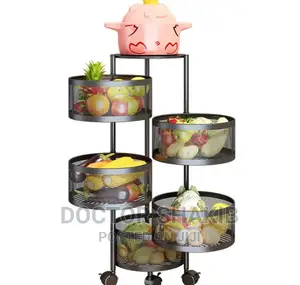 3600 Rotating Shelf With Wheels