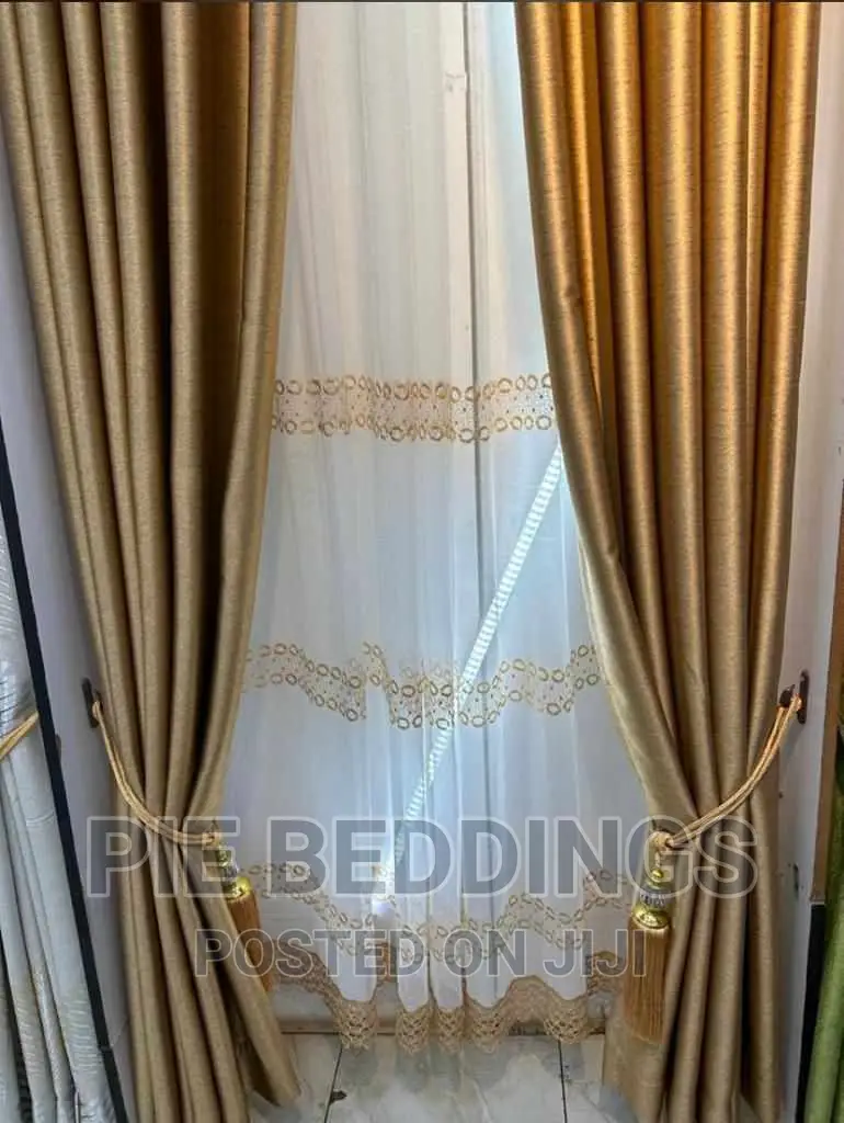 Gold Plain Curtains