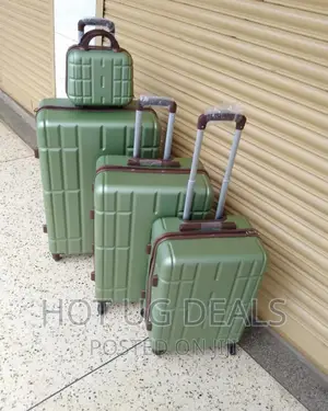 4 Wheel Waterproof Plastic Travel Suitcase Fashion Bag-Green