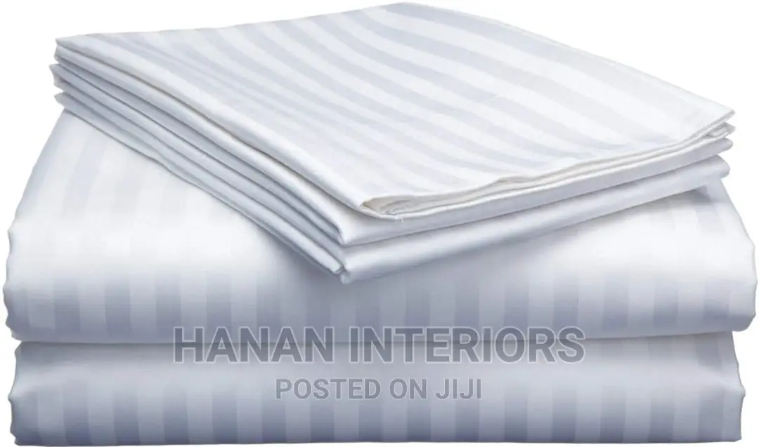 King Size Pure Cotton White Bedsheets