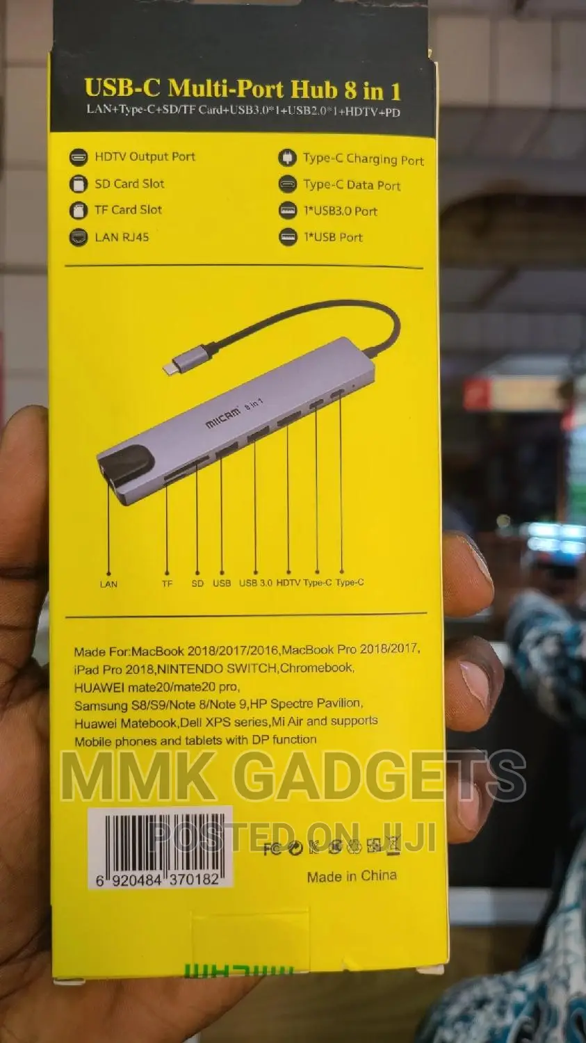 USB C Multi Port Hub 8in1