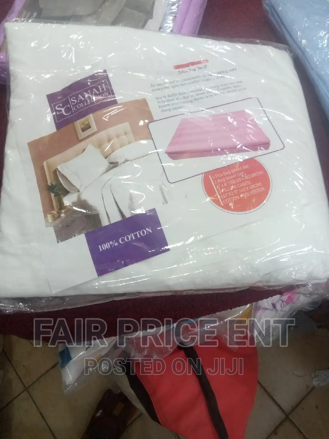 Pure Cotton Bedsheets in Pure White.5x6.( White)
