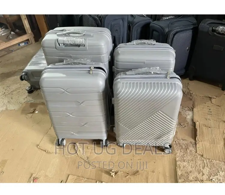 4pc Waterproof Rubber Plastic Travel Suitcases Fashion Bag