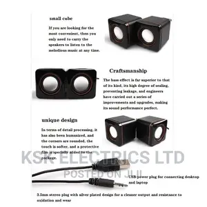 Multimedia High Quality Sound Speakers For Laptop/Pc-black