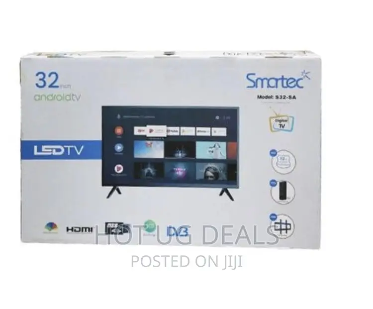 Smartec 32 Inch Android Smart Digital Free To Air Tv - Black