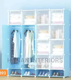 Photo - 4 Column Plastic Durable Wardrobe