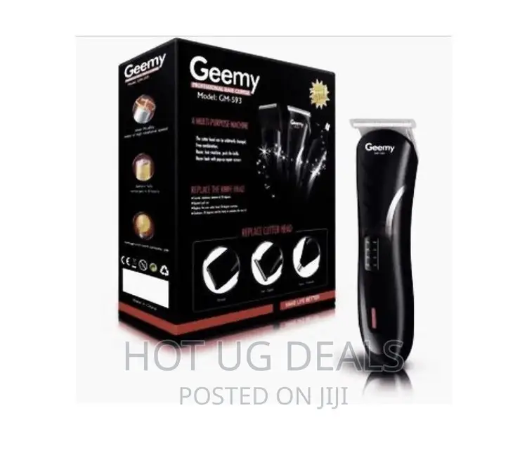 Geemy 3 in 1 Rechargeable Hair Trimmer Set - Grey, Gold