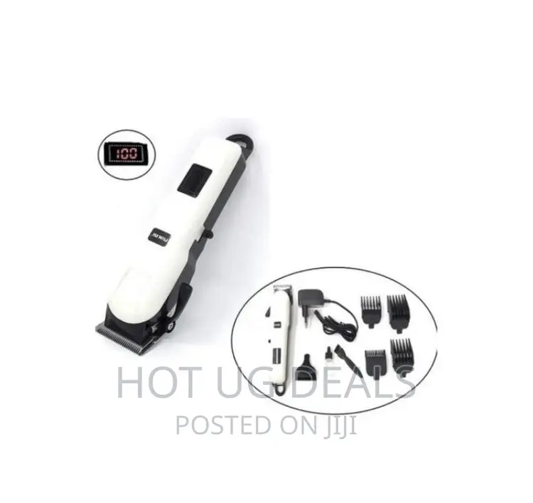 Nikai Rechargeable Saloon Hair Clipper - Color White, Black