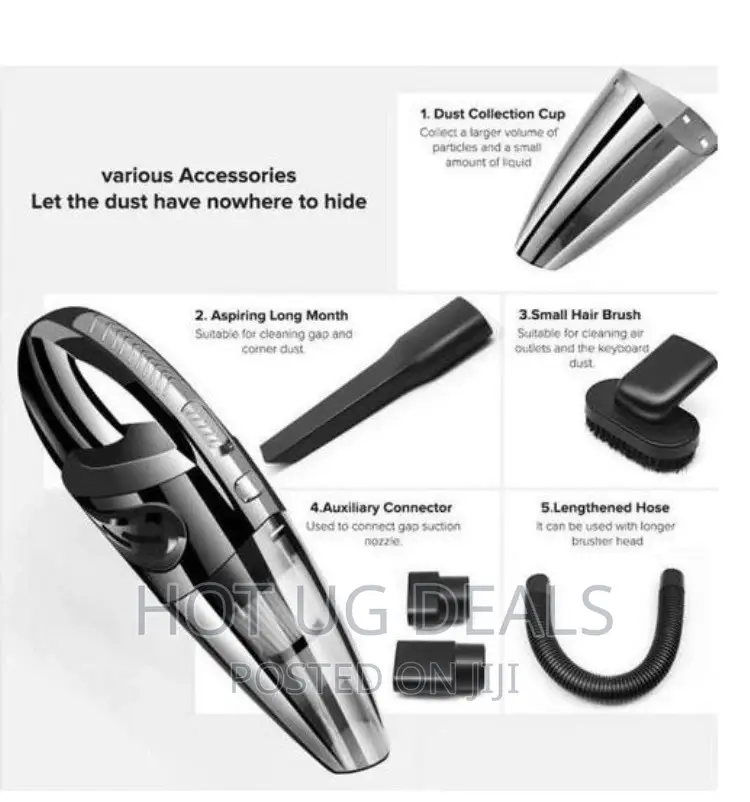 Rechargeable Cordless Wet And Dry Vacuum Cleaner- Grey/Black