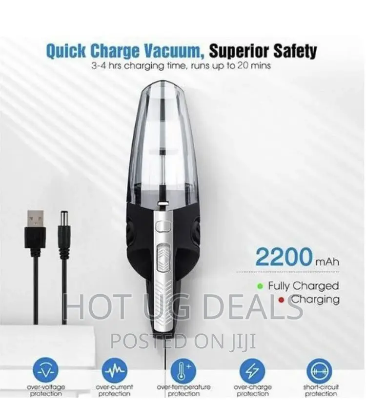 Rechargeable Cordless Wet And Dry Vacuum Cleaner- Grey/Black