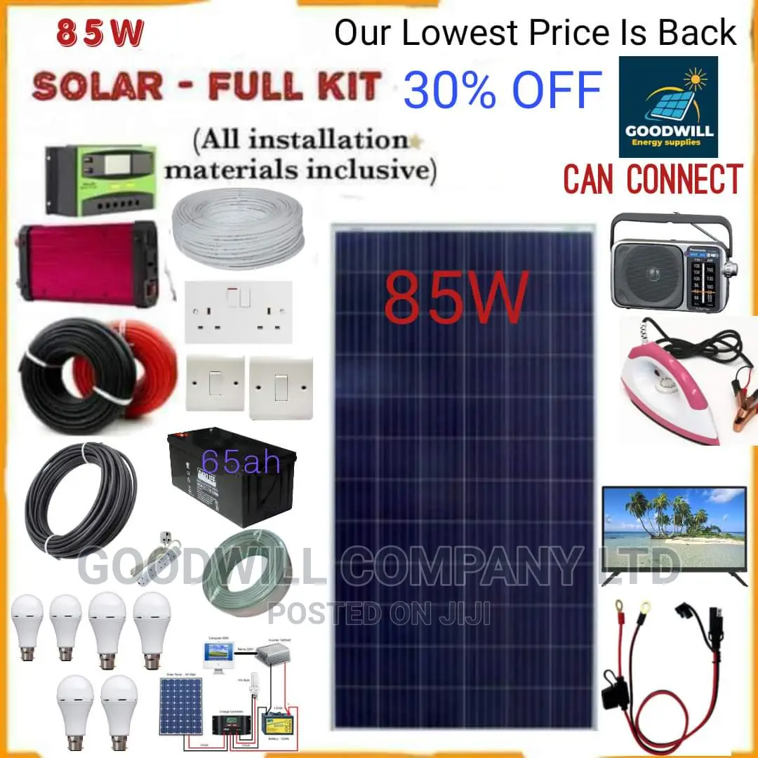 85w Solar System Full Kit / 85watts Solar Kit