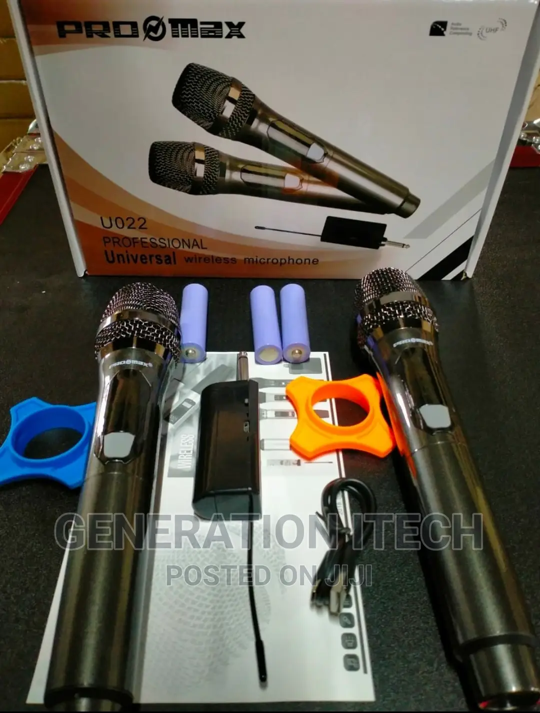 Wireless Double Microphone- Rechargeable- 10 - 20 HRS Usage