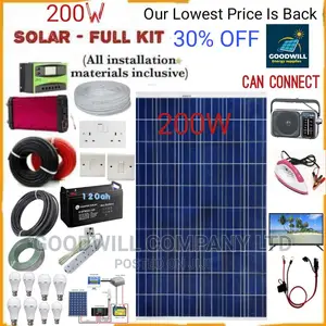 200w Solar System Full Kit / 200watts Solar Kit