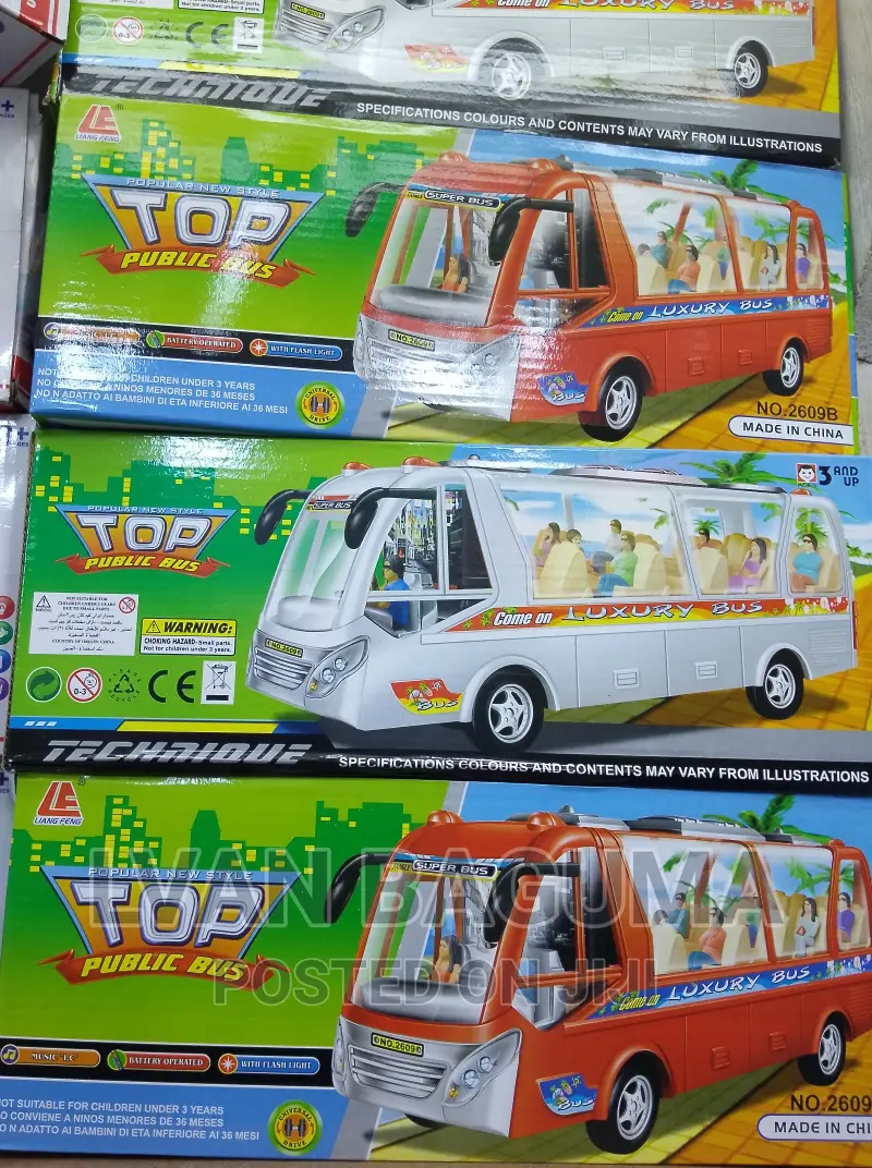 Public Bus Toy for Kids - Battery Operated, Light, Music
