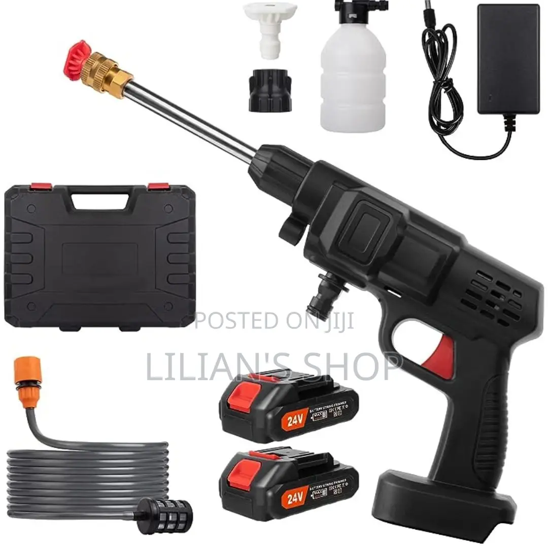 Rechargeable High Pressure Car Washer With 2 Batteries