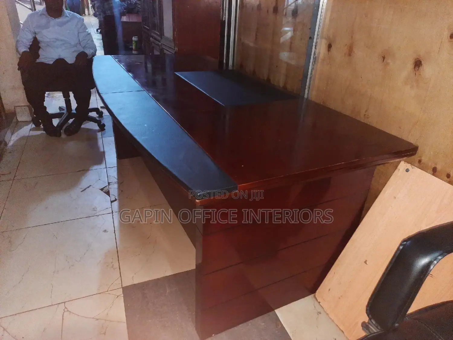 Executive Office Table, With Moving Drawer and L Extension