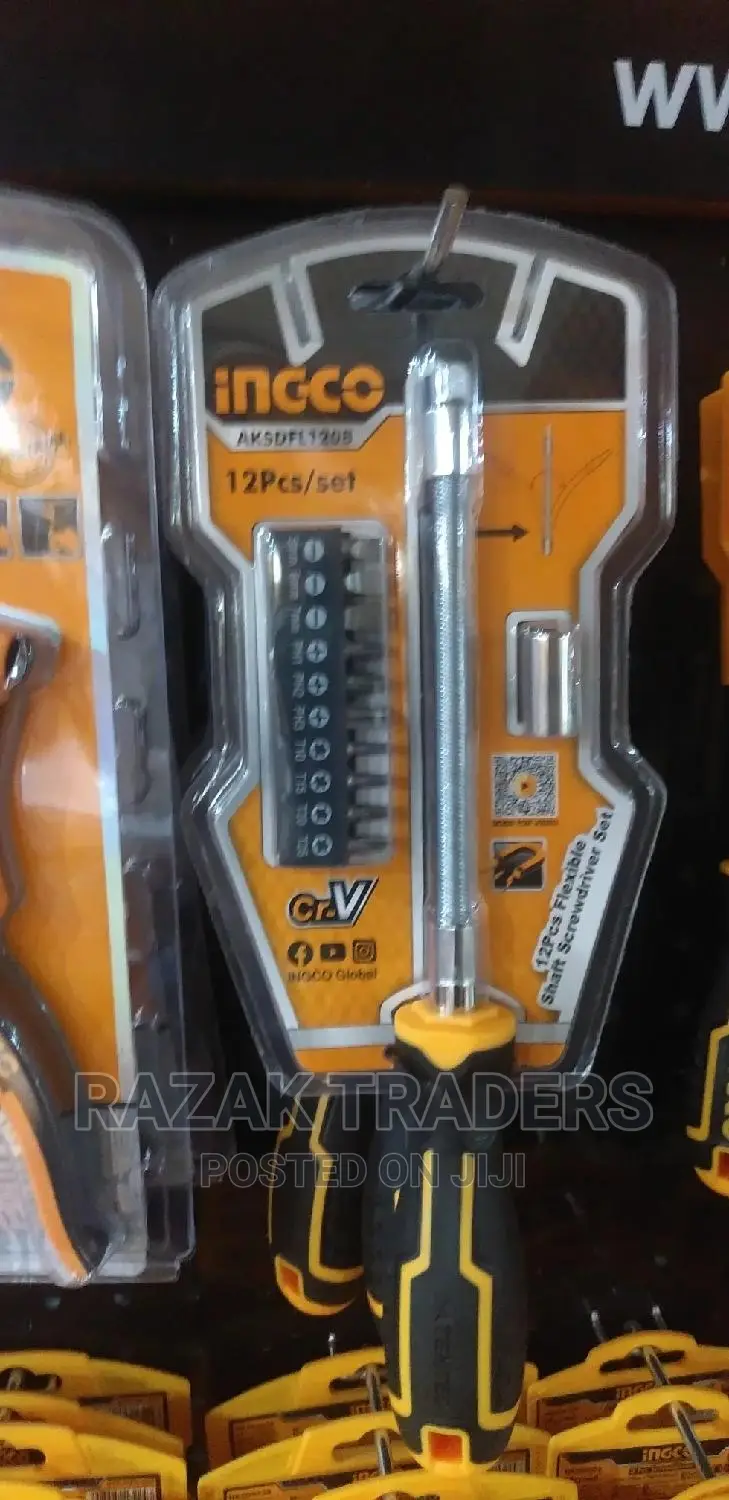 Ingco 12 Pieces Flexible Shaft Screwdriver Set