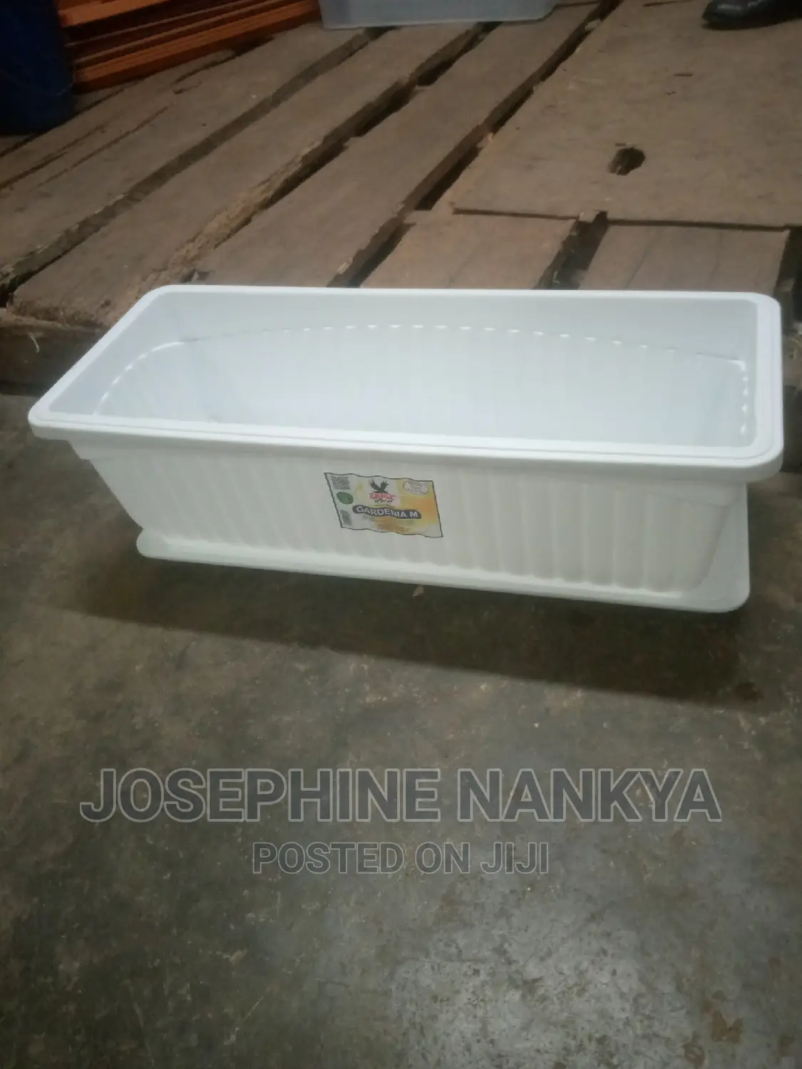 Rectangular Flowerpot, White