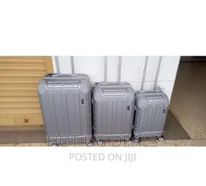 Large Size 4-Wheel Spinner Travel Suitcase Bag- Silver Grey