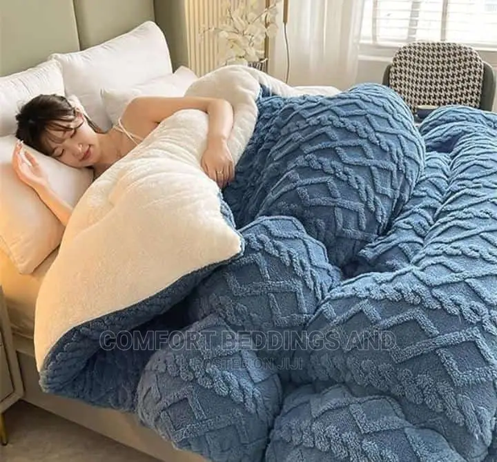 Velvet Duvet / Bedcover Blue
