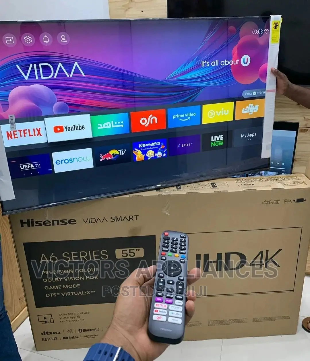 Hisense 55inches UHD Smart TV Frameless