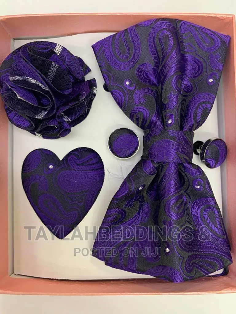 Jacquard Silk Mens Self Bow Tie
