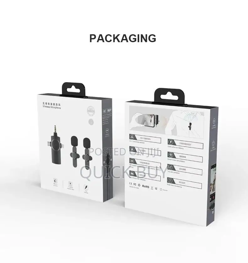 3 in 1 Noise Reduction
Lavalier Mini Wireless Microphone