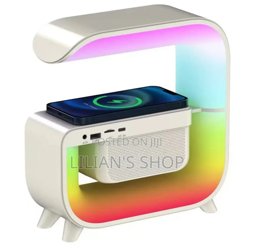 G Shaped Light Wireless Speaker Alarm Clock 15w