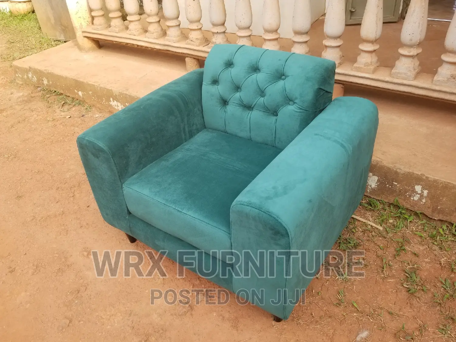 Green Five Seater Sofa