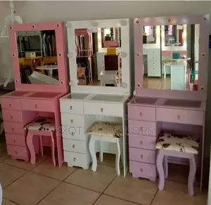 Dressing Mirror Table With Stool Call