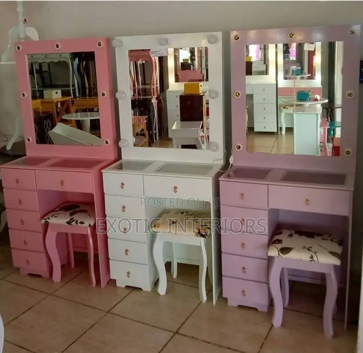 Dressing Mirror Table With Stool Call