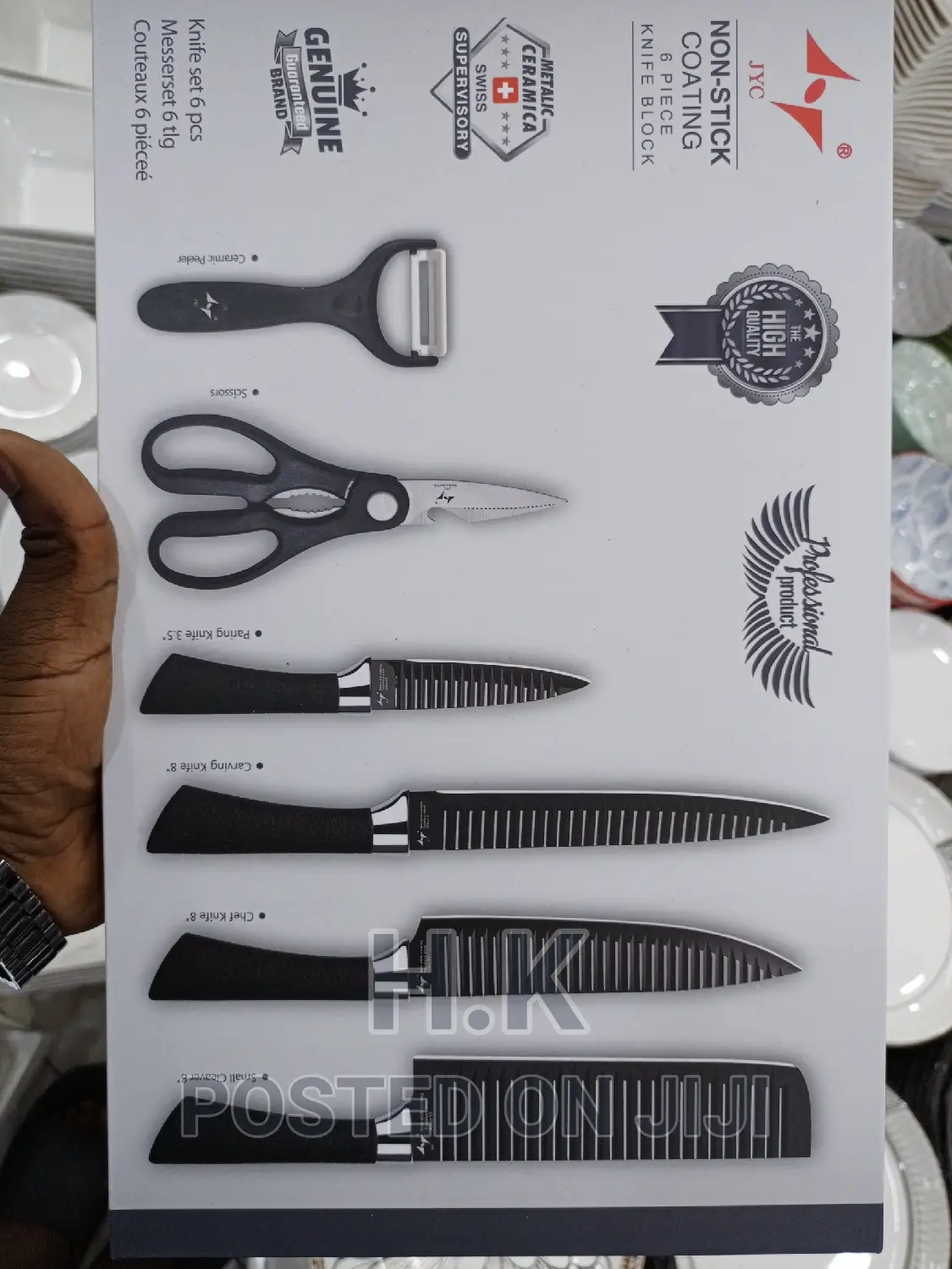6pc Professional Kitchen Knife Set, ABS Handle