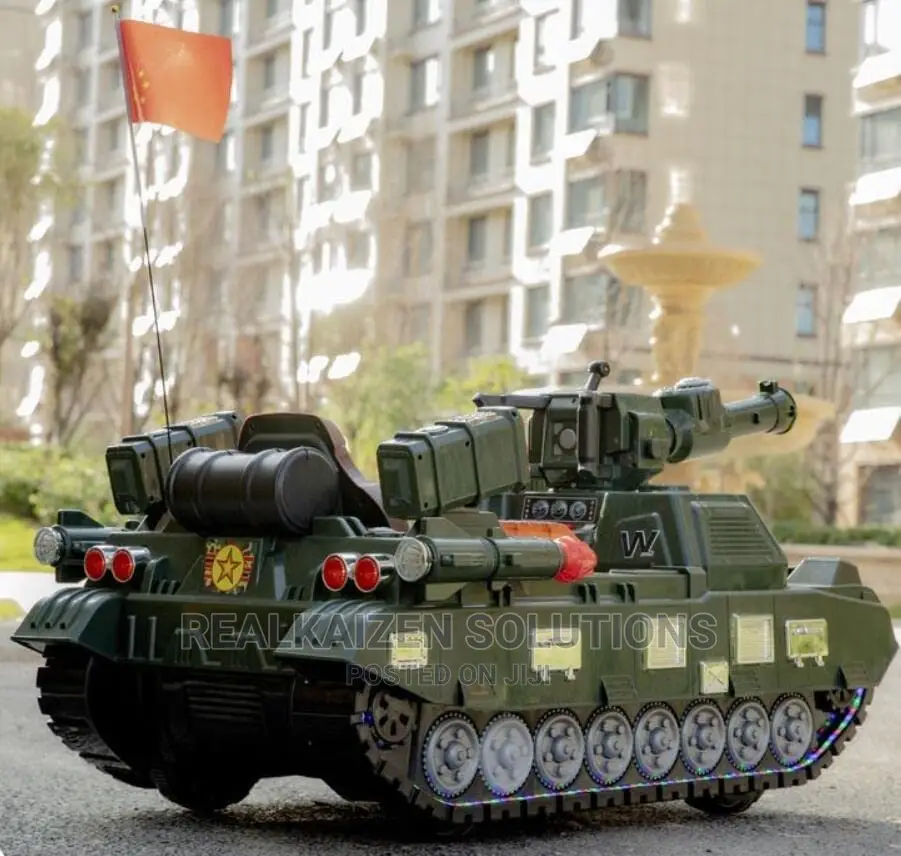 Kid 12V Ride on Electric Car Remote Control Green Army Tank