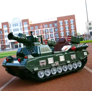 Kid 12V Ride on Electric Car Remote Control Green Army Tank