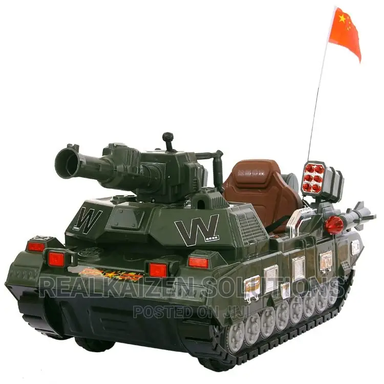 Kid 12V Ride on Electric Car Remote Control Green Army Tank